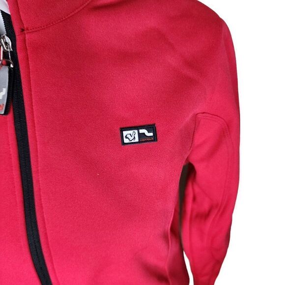 De Marchi Cycling Jacket Pockets Womens Size M Red Full Zip - Picture 2 of 9